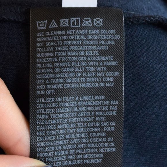 NWOT Heattech Navy Blue Fleece Turtleneck Long Sleeve Shirt - Picture 7 of 7